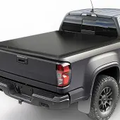 Soft Quad-fold Truck Bed Tonneau Cover Compatible with 2019-2025 Chevy Silverado/GMC Sierra 1500 New Body Style 6.6 ft Bed