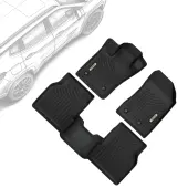 OEDRO Floor Mats for 2017-2025 Jeep Compass with Passenger Side w/ 2 Floor Mat Retaining Posts, TPE All-Weather Guard Full Set Liners