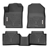 All-Weather Floor Mats for 2018-2023 Hyundai Kona (Excludes Electric Models), Black 1st & 2nd Row Liners