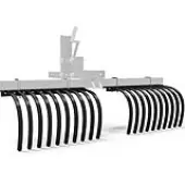 YITAMOTOR® Landscape Rake Implement for ATV/UTV Removal of Rock Grass Bunches and Debris