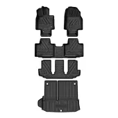 YITAMOTOR® Floor Mats Set for 2020-2025 Toyota Highlander 7 Seats, Custom Fit All Weather Black Floor Mats 3 Row & Cargo Liner Mat Set