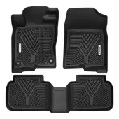 Custom Fit All-Weather Floor Mats for 2022-2025 Honda Civic (Not for Coupe Models), TPE 1st & 2nd Row Car Liners Set