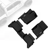 Floor Mats for Toyota Tacoma Double Cab 2024-2025 Auto Trans W/ Under-Seat Storage (NOT for Hybrid), Custom Fit TPE All Weather Floor Liners Full Set