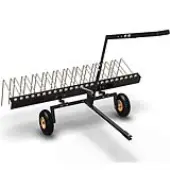 YITAMOTOR® 60"" ATV Tow Behind Lawn Rake Durable Corrosion Resistant Steel Pine Straw Rake