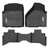 YITAMOTOR® Floor Mats Floor Liners for 2012-2018 Dodge Ram 1500 Quad Cab Only, 1st & 2nd Row All Weather Protection