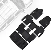 OEDRO® Floor Mats Full Cargo Liners Set Compatible with 2022-2025 Jeep Wagoneer (8 Passenger Model), Custom Fit TPE All-Weather Floor Liners, Black