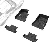OEDRO Floor Mats for 2016-2023 Chevrolet Camaro, Unique Black TPE All-Weather Guard Full Set Liners