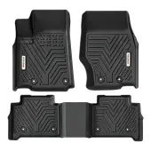 YITAMOTOR® Floor Mats for 2022-2025 Jeep Grand Cherokee (Non L) Custom Fit Jeep Grand Cherokee TPE All Weather 1st and 2nd Row Full Set Car Mats