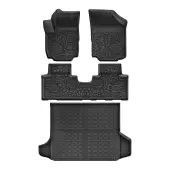 Custom Fit All-Weather Floor Mats & Cargo Liner for 2018-2024 Chevy Equinox, TPE Waterproof Floor Liners & Rear Cargo Mat, Black