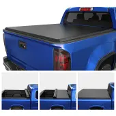 OEDRO 5.2ft Bed Soft Roll-Up Tonneau Cover Fits for 2015-2026 Chevy Colorado & GMC Canyon Durable UV Rays Double-Layer PVC