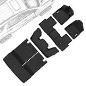 OEDRO Floor Mats Liners Compatible with 2023-2025 Honda Pilot, Unique Black TPE All Weather Protection Car Mats Includes 1st and 2nd, Row and Cargo Tr