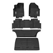 2018-2025 Honda Odyssey All-Weather Floor Mats & Cargo Liner Set, TPE Material, 1st, 2nd, 3rd Row Car Mats & Trunk Protector, Black