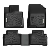 Heavy Duty All-Weather Floor Mats for 2022-2025 Hyundai Tucson, TPE Non-Slip 1st & 2nd Row Liners, Black Full Set