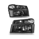 YITAMOTOR® 2004-2012 Chevy Colorado/ 04-12 GMC Canyon / 2006-2008 Isuzu i-Series Headlight Assembly Black Housing