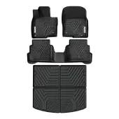 Custom Fit All-Weather Floor Mats & Cargo Liner for 2017-2025 Mazda CX-5, 2-Row TPE Liners Set, Black