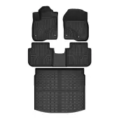 Custom Fit All-Weather Floor Mats & Cargo Liner for 2023-2025 Honda CR-V Hybrid, TPE Floor Liners & Cargo Mat Full Set, Black
