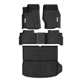 YITAMOTOR® Floor Mats & Cargo Liner for 2022-202 Jeep Grand Cherokee (NOT for WK or Grand Cherokee L), Custom Fit TPE All Weather 1st & 2nd Rows and T