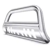 YITAMOTOR® Bull Bar Compatible with 2016-2023 Toyota Tacoma (Excludes TRD Models), 3"" Tubing Brush Guard Pickup Truck Front Bumper Push Bar w/Grille S