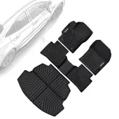 OEDRO Floor Mats & Cargo Liner Full Set Compatible with Toyota Corolla 2025-2020 | All-Weather TPE Custom Fit | High Durability, Non-Slip Design for 1