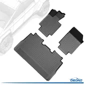 OEDRO Floor Mats for 2024 2025 Tesla Cybertruck: Premium TPE All-Weather 1st & 2nd Rows Floor Mat Liners