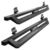 Running Boards for 2015-2025 Ford F150 SuperCab, 2017-2024 Ford F250 F350 SuperCab, Off-Road Drop Side Steps, Black Powder Coated Nerf Bars