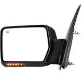 YITAMOTOR® Door Mirror Compatible with 2007-2014 Ford F-150 series truck, Left Driver Side Mirror Power Adjustable Heated Folding LED Turn Signal Blac