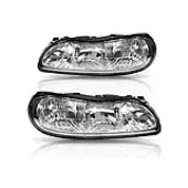 YITAMOTOR® 1997-2003 Chevy Malibu, 1997-1999 Oldsmobile Cutlass Headlight Assembly Chrome Housing