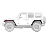 OEDRO 4 PCS Upgraded Fender Flares for  2007-2018 Jeep Wrangler JK & JKU Unlimited(2-Door & 4-Door), Off-Road Front & Rear Set