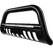 Bull Bar with LED Light Bar Compatible for 09-18 Dodge RAM 1500/2019-2023 RAM 1500 Classic(Exl Rebel Sport) 3"" Tubing Front Grille Brush Push Bumper G