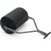 18'' x 24'' Poly Lawn Roller with Threaded Plug, Combination Push and Tow Roller for Lawn and Garden Tractors, 270 lbs Capacity