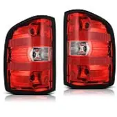 YITAMOTOR® Rear Tail light Tail Lamp With Bulb & Harness For 2007-2013 Chevy Silverado 1500/2500HD/3500HD,2014 Silverado 2500 HD/3500 HD,12-14 GMC Sie