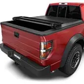 OEDRO 5.5ft Soft Quad Fold Tonneau Cover Truck Bed Covers for 2009-2014 Ford F-150 F150 (Excl. Raptor Series)