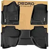 OEDRO Floor Mats for 2014-2018 Chevy Silverado/GMC Sierra 1500 Double Cab, 2019 Silverado LD/Sierra Limited; 2015-2019 2500HD/3500HD