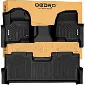 OEDRO Floor Mats for 2017-2025 Ford F250/F350 Super Duty Crew Cab with 1st Row Bench Seat, with Factory Storage Box