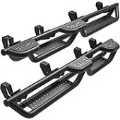 OEDRO® Running Boards 2-Stairs for 2020-2025 Jeep Gladiator JT 4 Door, Bolt-on Side Steps Steel Nerf Bars with Two Stairs Design All-Steel Build