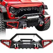 OEDRO Front Bumper for 2007-2018 Jeep Wrangler JK & Unlimited JKU 2/4 Doors