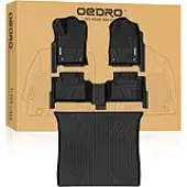OEDRO Upgraded Floor Mats for 2016-2021 Jeep Grand Cherokee / 2022-2023 Jeep Grand Cherokee WK (Non L Models ), Custom Fit Black TPE All Weather Car F