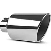YITAMOTOR 4 to 8 Inch Exhaust Tip, 4"" Inlet 8"" Outlet 15"" Long Stainless Steel Professional Exhaust Tip, Universal Polished Stainless Diesel Tailpipe