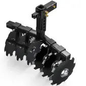 YITAMOTOR® 28"" Width Disc Plow Harrow with Universal 2"" Receiver Mount for ATV/UTV, Black