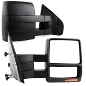 YITAMOTOR® Towing Mirrors for 07-14 Ford F150 Truck, Trailer Mirrors w/Power Heated Glass Turn Signal and Puddle Lamp