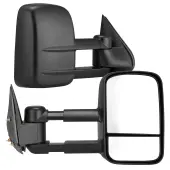 YITAMOTOR®  Manual Fold Tow Mirrors For 99-07 GMC Silverado Sierra 3500, 00-06 Chevy Tahoe Suburban 1500 2500 GMC Yukon XL Truck