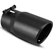 YITAMOTOR Bolt-On Exhaust Tip, 2.5"" inlet 3"" Outlet 6"" Long Stainless Steel Exhaust Tail Tip, Fits 2 1/2 Inch OD Tailpipe