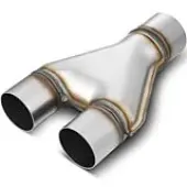 YITAMOTOR Stainless Steel 2.5 Inch Exhaust Y Pipe, 2.5"" Single to 2.25"" Dual Exhaust Adapter Connector, 10"" Overall Length