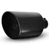 YITAMOTOR 4"" 5 Inch Exhaust Tips, Stainless Steel Professional Exhaust Tip, Universal Polished Stainless Diesel Tailpipe Tip, Rolled Angle Cut