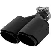 YITAMOTOR 2.5 Inch Inlet Matte Carbon Fiber Dual Exhaust Tip, 2.5"" Inlet 4"" Outlet 9.8"" Overall Length Carbon Fiber Stainless Steel Exhaust Tips Y Pip