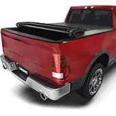 OEDRO 6.4FT Soft Quad Fold Tonneau Cover for 2002-2025 Dodge Ram 1500; 2003-2025 Dodge Ram 2500 3500 for Models w/o Ram Box
