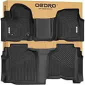 OEDRO Floor Mats for 2019-2025 Chevrolet Silverado 1500/ GMC Sierra1500 Double Cab with 1st Bench Seats