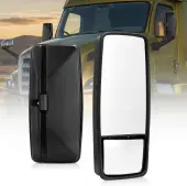 YITAMOTOR Right Passenger Mirror - 2008-2023 Isuzu NPR/Chevy W-Series | Manual Control, Wide-View, Durable Black Housing