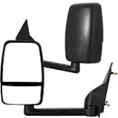 YITAMOTOR Towing Mirrors - 2003-2019 Chevy Express/GMC Savana | Manual Fold, Black
