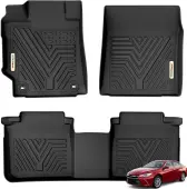 Custom Fit Floor Mats for 2015-2017 Toyota Camry (FWD Only) - 1st & 2nd Row All-Weather TPE Liners | Non-Hybrid Models